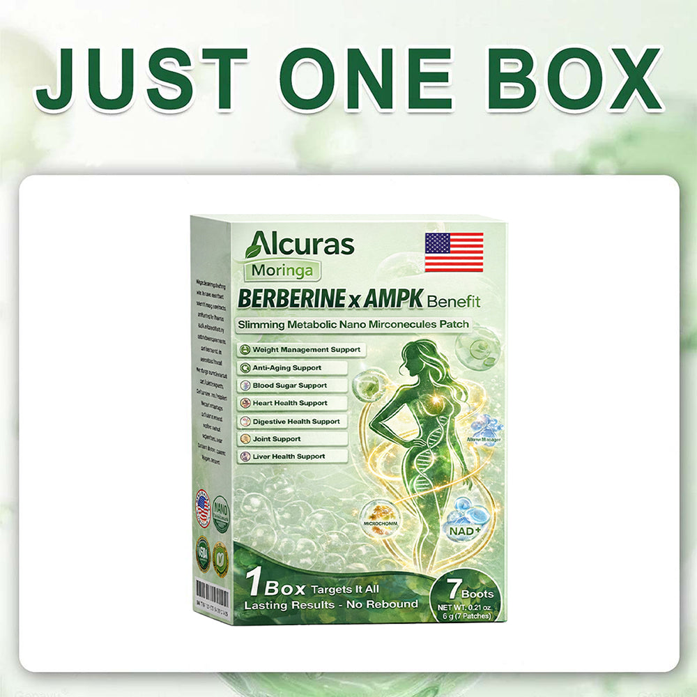 🔥Official Store| 🧑‍⚕️Alcuras™ Moringa × Berberine × AMPK 8-Benefit Slimming & Metabolic Nano Microneedle Patch 🇺🇸  Just once a day · Visible changes in 7 days  ✅ For obesity, loose skin, diabetes, sleep apnea, joint issues, and more